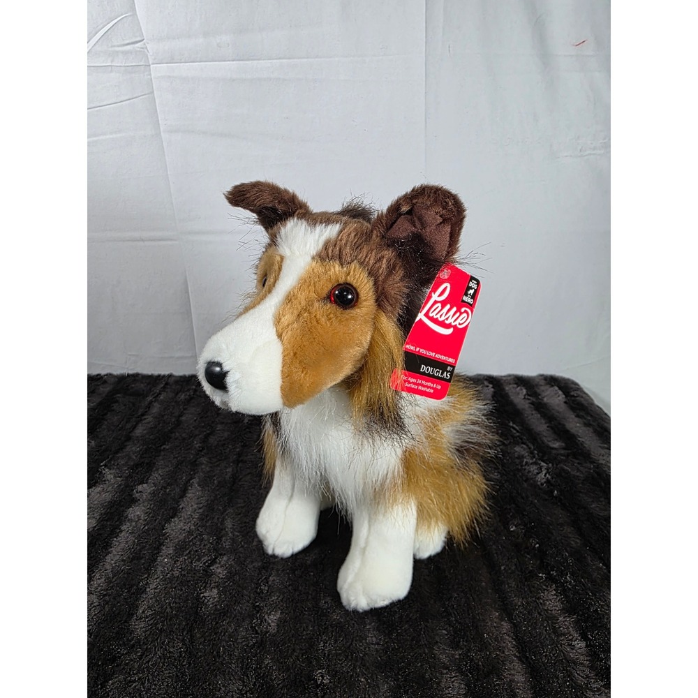 Douglas Lassie Sitting Collie Plush Stuffed Animal Dog 1910 Tri-Color NWT 2015
